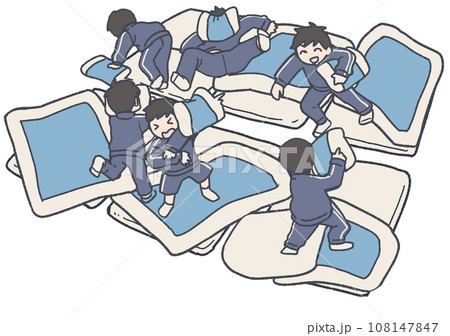まくら投げ(背景透過) 108147847