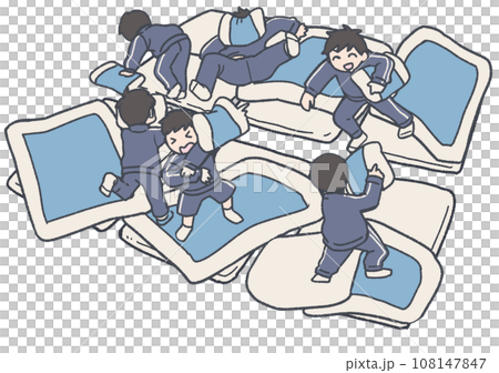 まくら投げ(背景透過) 108147847