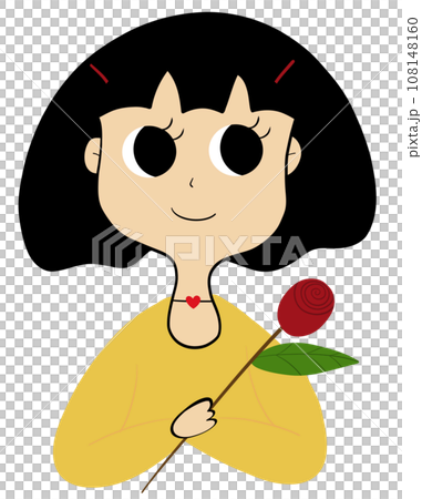Girl and rose Girl and rose 108148160