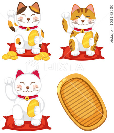 Set of Japan Maneki Neko cat Set of Japan Maneki Neko cat 108148300