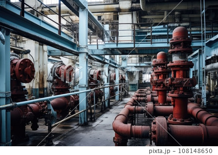 Industrial steel rust pipes and valves Industrial steel rust pipes and valves 108148650