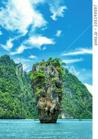 James Bond or Ko Ta Pu island in Phang Nga Bay in Andaman sea, Phuket, Thailand 108149897