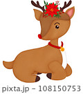 Watercolor Christmas Reindeer 108150753