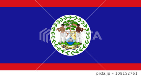 Belize National Flag 108152761