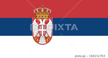 Serbia National Flag 108152763