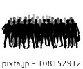 group of people, crowd - vector silhouettes 108152912