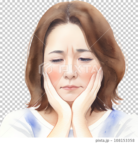 人工智慧產生圖像的憂心忡忡的女人的插圖 人工智慧產生圖像的憂心忡忡的女人的插圖 108153358