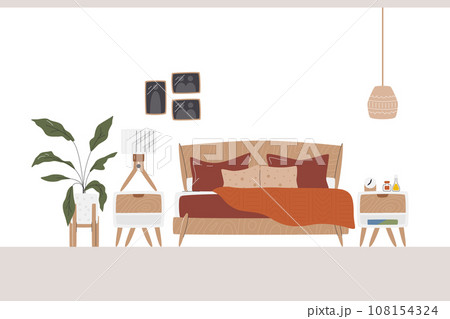 Couple minimalist eco bedroom interior scene plan Couple minimalist eco bedroom interior scene plan 108154324