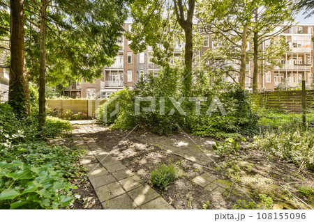a garden with trees and plants in the fore - image is taken from an article published on flickonline com a garden with trees and plants in the fore - image is taken from an article published on flickonline com 108155096