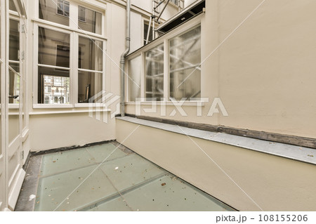 the outside of a building that has been gut and is being used as an emergency shelter for people with disabilities the outside of a building that has been gut and is being used as an emergency shelter for people with disabilities 108155206