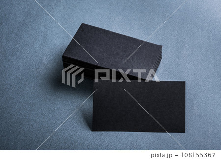 Black paper business card template Black paper business card template 108155367