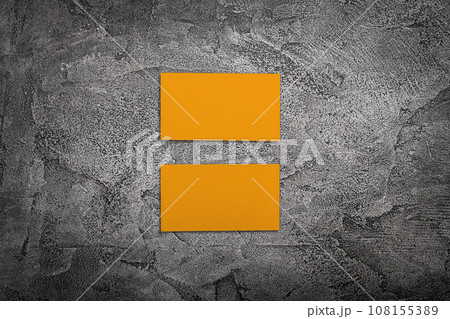 Set of orange business cards 108155389