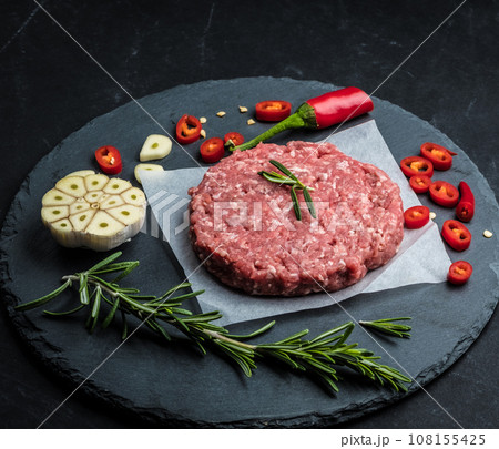 Ground beef meat steak for burger Ground beef meat steak for burger 108155425