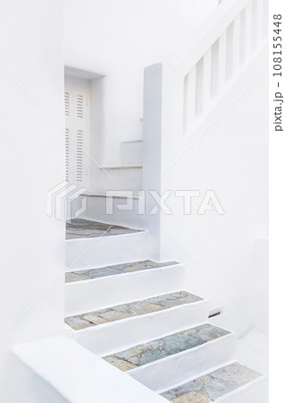 Stone white stairs Stone white stairs 108155448