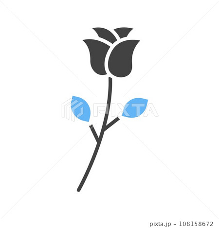 Rose icon vector image. 108158672