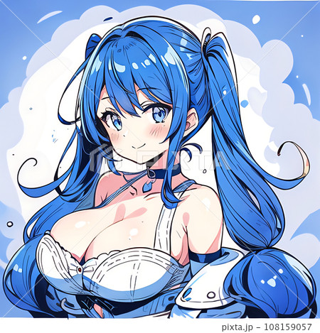 青い女の子 108159057