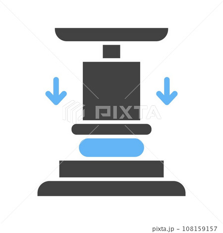 Press icon vector image. Press icon vector image. 108159157
