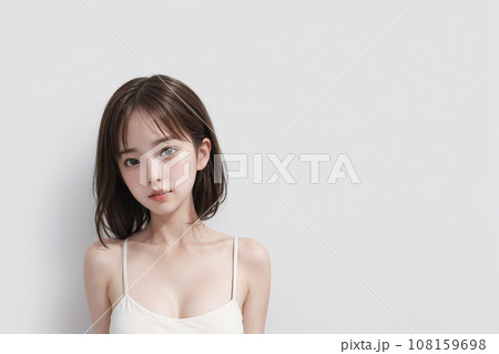 AIで生成した美しい女性と滑らかな背景 108159698