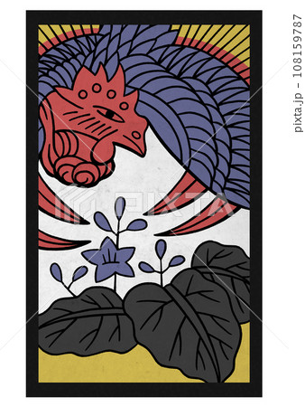 花札　桐に鳳凰 108159787