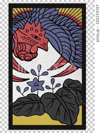 花札　桐に鳳凰 108159787