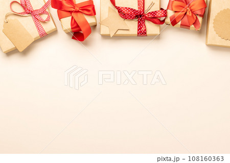 Christmas gift boxes and space Christmas gift boxes and space 108160363