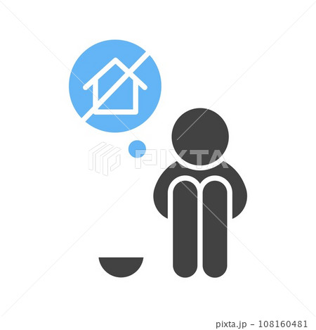 Homeless icon vector image. 108160481