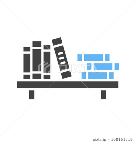 Bookshelf icon vector image. Bookshelf icon vector image. 108161319