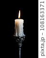A candle in the darkness. The symbol of the eternal memory, mourning, moment of silence, day of remembrance, of loss 108163371