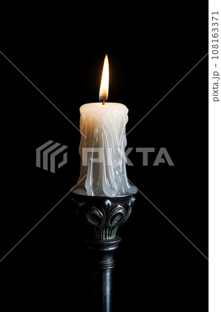 A candle in the darkness. The symbol of the eternal memory, mourning, moment of silence, day of remembrance, of loss 108163371