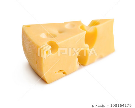 Cheese with holes large and small isolated 108164179