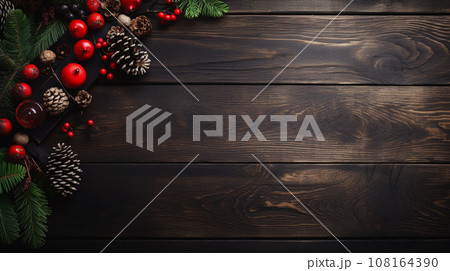 木目と飾りのある背景画像12 108164390