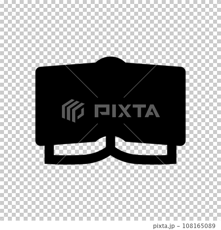 開いて伏せられた本のベクターアイコン 開いて伏せられた本のベクターアイコン 108165089