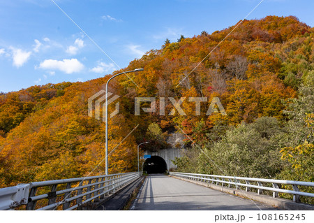 紅葉に染まる奥利根 108165245