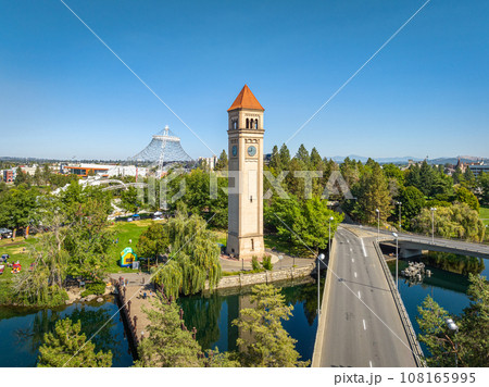 spokane landmark washington clocktower downtown 108165995