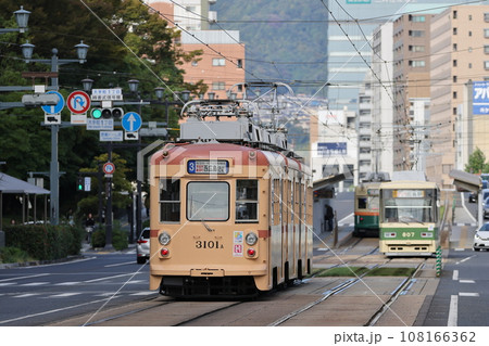 広島電鉄 路面電車 46  3100形 3101号　紙屋町西～原爆ドーム前 108166362