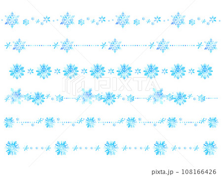 冬向け、雪のラインセット 108166426