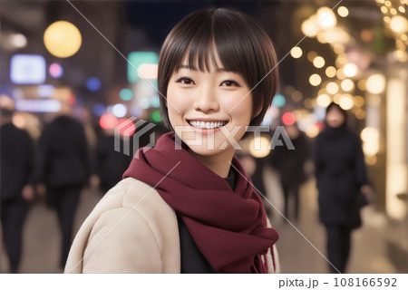 クリスマスイブの彼女　AI生成画像 108166592