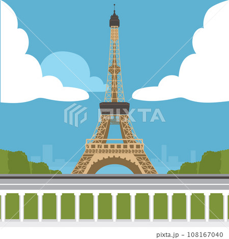 Eiffel Tower In Paris Background 108167040