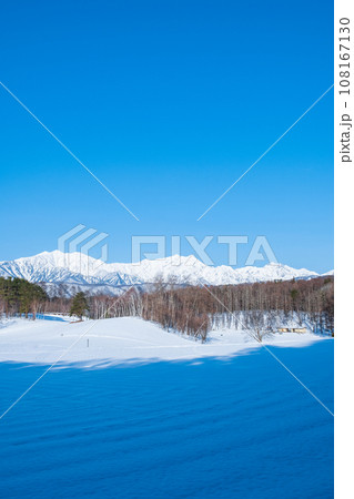 中山高原から望む冬の北アルプス 中山高原から望む冬の北アルプス 108167130