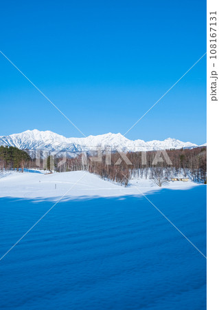 中山高原から望む冬の北アルプス 中山高原から望む冬の北アルプス 108167131
