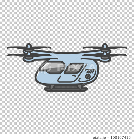 eVTOL（飛行汽車）/多旋翼型EV電動飛機/著陸狀態圖解 108167416