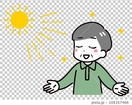 senior man sunbathing 108167466