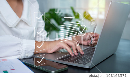 Checklist and filling survey form online. Document management system. Assessment form. Quality control and accuracy Check 108168571