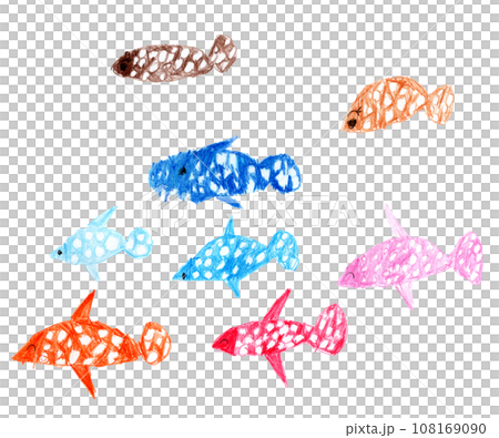 子供が描いた水族館の魚 ジンベイザメ 子供が描いた水族館の魚 ジンベイザメ 108169090