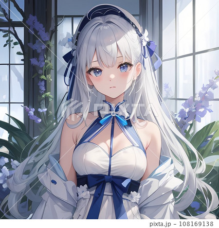 白いドレスを着た女の子のイラスト素材 [108169138] - PIXTA