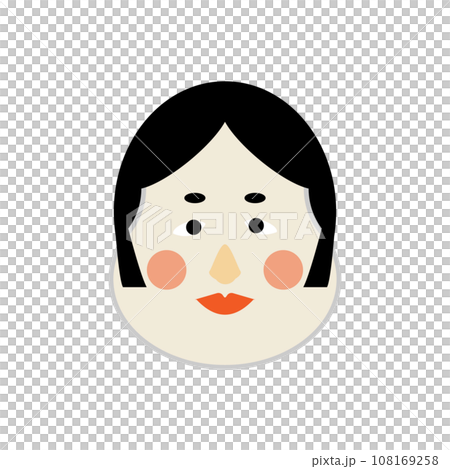 日本の遊び 福笑いのイラスト素材 日本の遊び 福笑いのイラスト素材 108169258