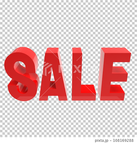 The red sale png image 3d render The red sale png image 3d render 108169288