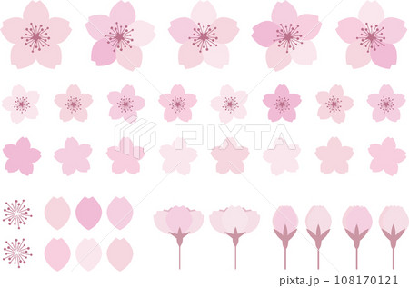 散りばめるだけの桜の花セット 散りばめるだけの桜の花セット 108170121