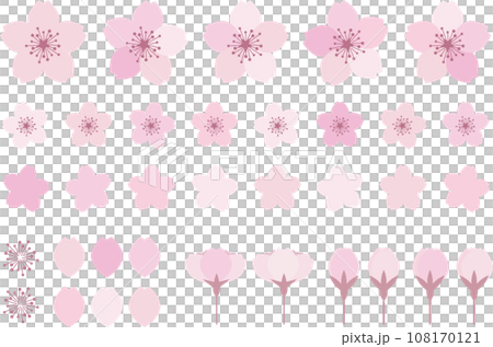 散りばめるだけの桜の花セット 散りばめるだけの桜の花セット 108170121