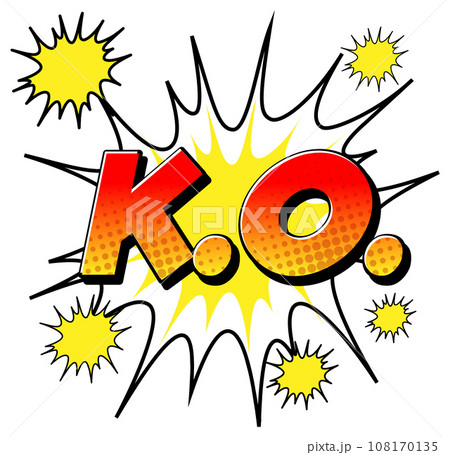 KO retro comic speech bubble and effect in pop art style 108170135